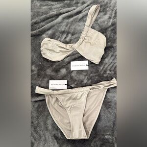 WeWoreWhat Silver Bikini Set